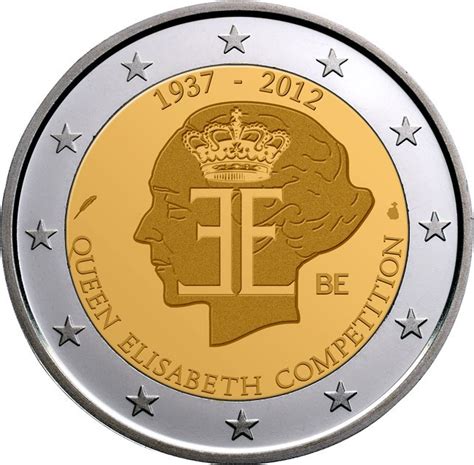 Coins Belgium Belgium 2 Euro Coin 2012 Queen Elisabeth Competition Unc