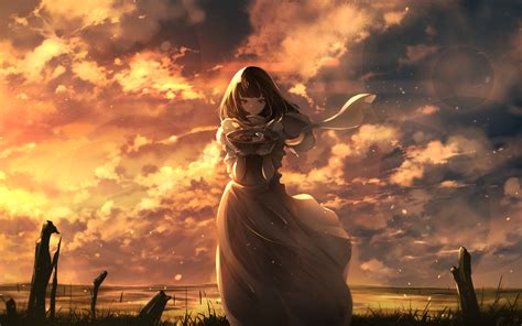 1920x1200 Resolution Long Hair Anime Girl 1200p Wallpaper Wallpapers Den