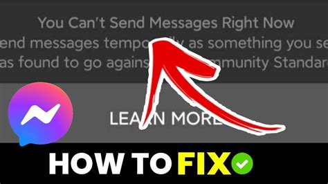 How To Fix You Cant Send Messages Right Now Facebook Messenger