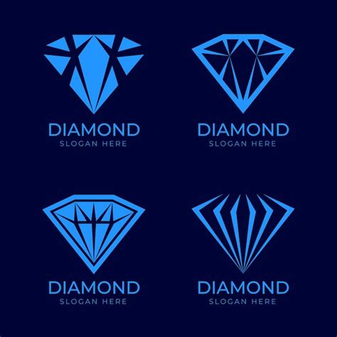 Coleção De Logotipo De Diamante Vetor Premium