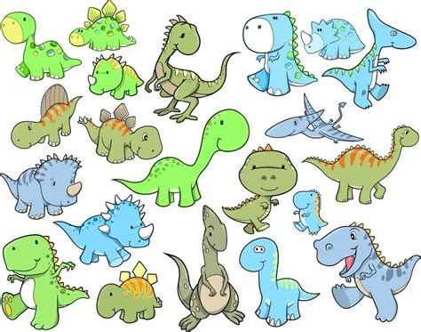 Cute Dinosaur Vector Illustration Wall Decal Dinosaur Drawing Cute