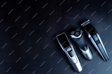 Premium Photo Shaving Razor Brush Comb Scissor Clippers And Hair