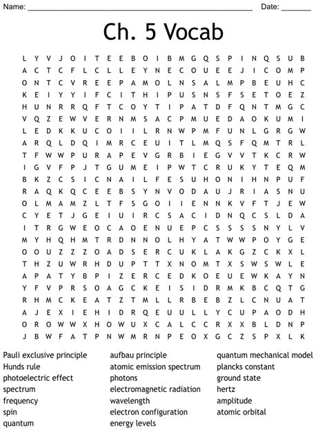 Electrons In Atoms Word Search Wordmint