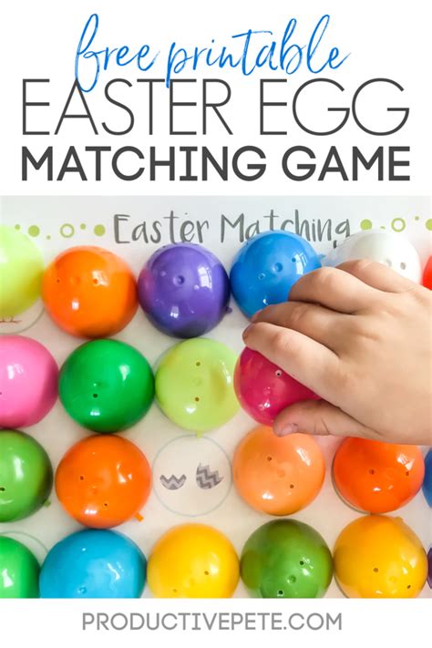 A Unique Printable Easter Matching Game Using Easter Eggs Productive Pete