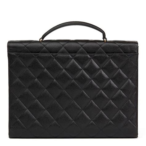 1996 Chanel Black Quilted Caviar Leather Vintage Jumbo Xl Classic