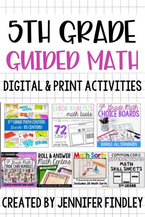 5th Grade Guided Math Centers Mega Bundle Guided Math Centers