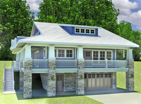 Craftsman Home Drive Under Garage Home Plans And Blueprints 165691