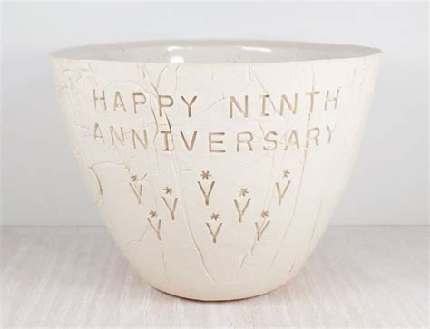 ninth wedding anniversary pottery bowl 9th anniversary t etsy wedding t wife unique
