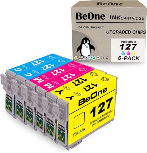 Beone T127 Ink Cartridges Replacement Remanufactured For Epson 127 To Use With