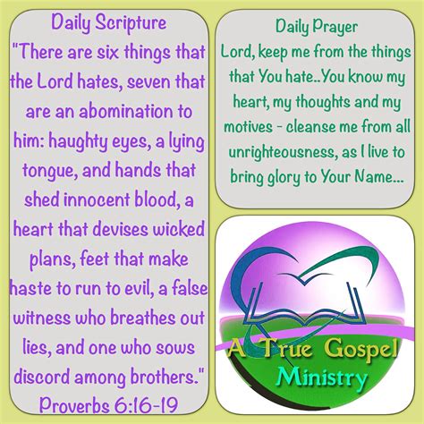 Daily Scripture And Prayer Atruegospelministry With