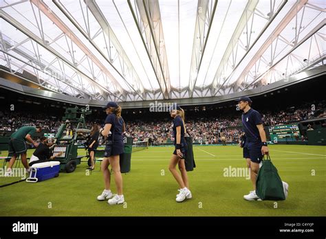 Centre Court With Roof Closed Wimbledon Championsh Wimbledon