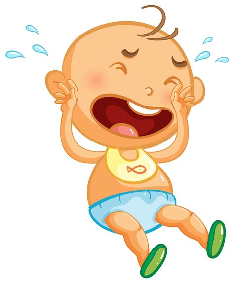 Baby Boy Crying On White Background 433580 Vector Art At Vecteezy