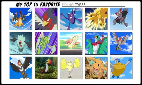 My Top 15 Favourite Flying Type Pokemon By Thetrainmrmenponyfan On