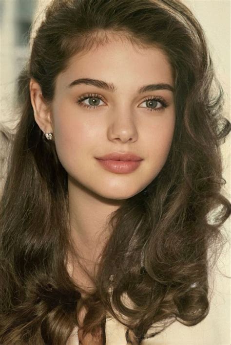 Angelina Jolie And Brooke Shields Pretty Girl Face Brown Hair Blue
