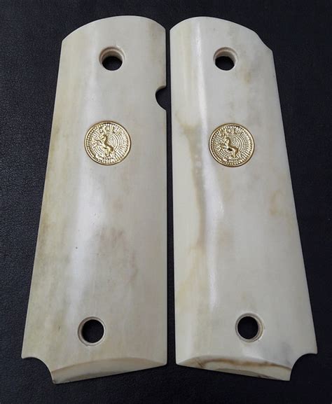 1911 Full Size Bone Grips Custom Handmade Natural Genuine Etsy