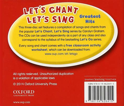 Oxford Lets Chant Lets Sing Greatest Hits Audio Cds Carolyn Graham