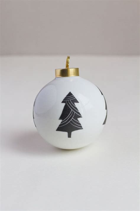 White Porcelain Ornament With Black Trees Asleepfromday Parigote