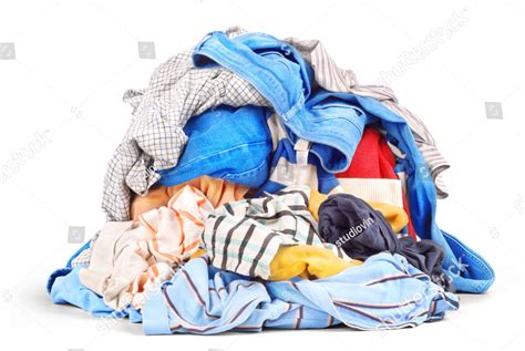 Stock Photo Pile Of Clothes Isolated On White Background 689429911