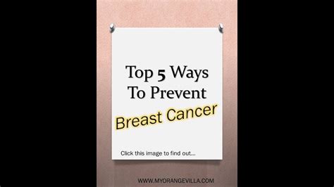 Top 5 Ways To Prevent Breast Cancer Youtube
