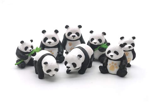 Buy Exasinine Panda Figurines Plastic Animals Miniature Figurines Cake