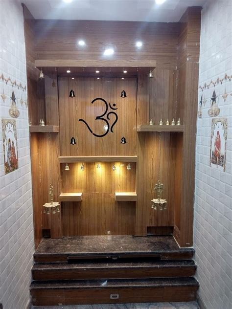 Pooja Room Designs With Wood And Bells Pooja Room Design Pooja Room