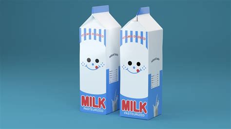 Milk Carton 3d Pbr Cgtrader