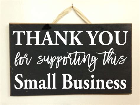 Thank You For Supporting This Small Business Sign Retail Craft Etsy