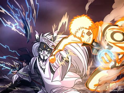 Naruto And Sasuke Vs Momoshiki Naruto Uzumaki Art Naruto Anime