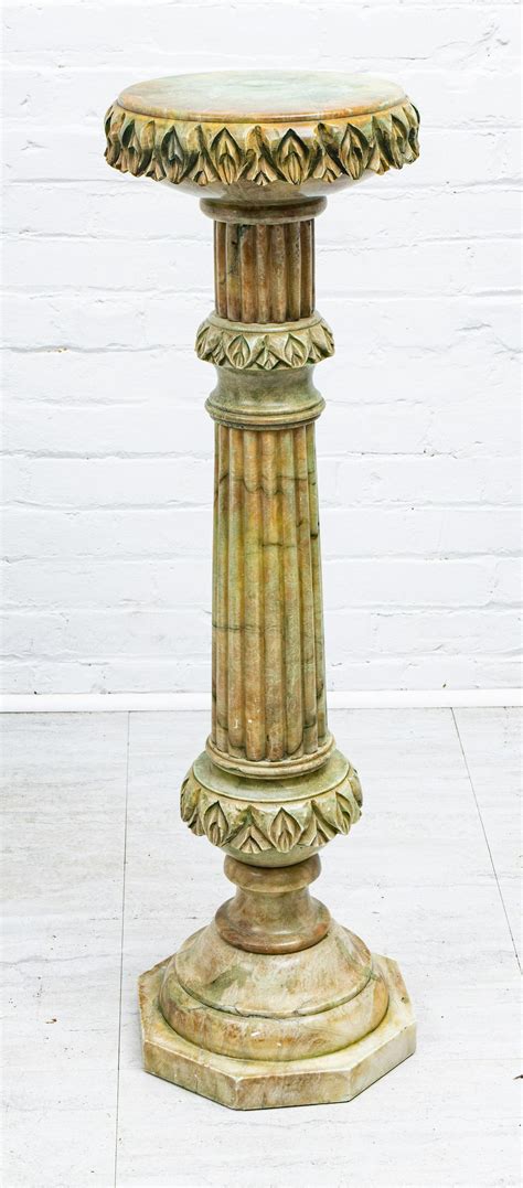 Marble Pedestal Reeded Column C 1900 H 41 Dia 12 Dec 16 2021