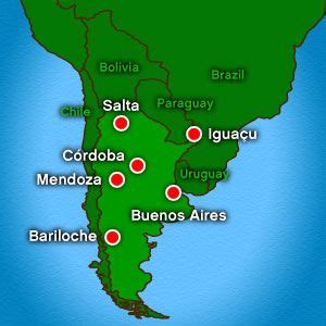 a map of Argentina and its cities. Argentinas capital is Buenos Aires