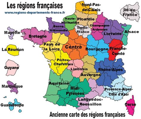 Carte De France Avec Régions Et Départements