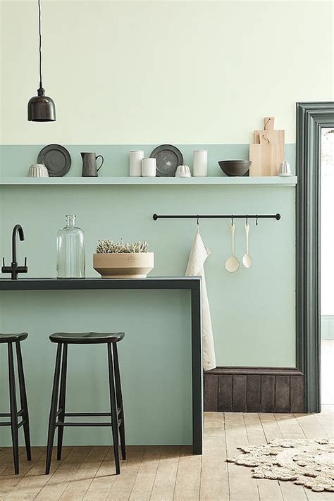 Little Greene Paint Sage Green Kitchen Colorful Interiors Trending
