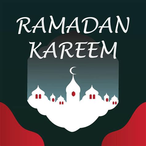 Ramadan Kareem Islamic Greeting Card Background Vector Illustration