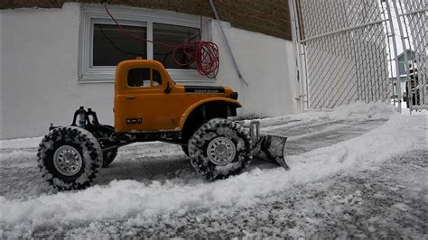 Axial Scx10 First Gen With Rc4wd Snowplow Youtube