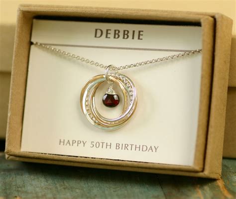 Maybe you would like to learn more about one of these? Gifts for 50th Birthday Unique Garnet Necklace for Her ...