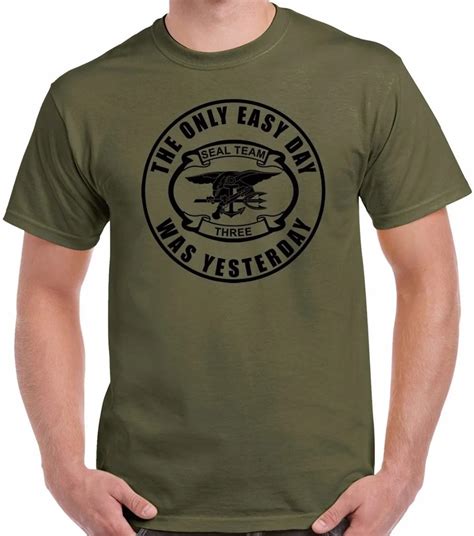 2019 New Funny Mens Short Sleeve O Neck T Shirts Seal Team Navy Seals