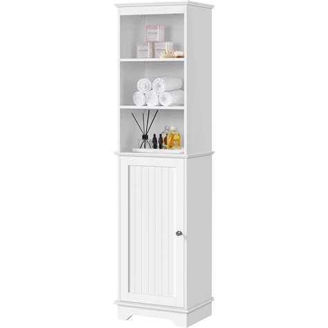 Buy Yaheetech Bathroom Cabinet Storage Cabinet With 3 Open Shelves