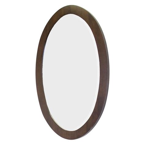 American Imaginations 24 Inch X 36 Inch Oval Wood Framed Mirror In