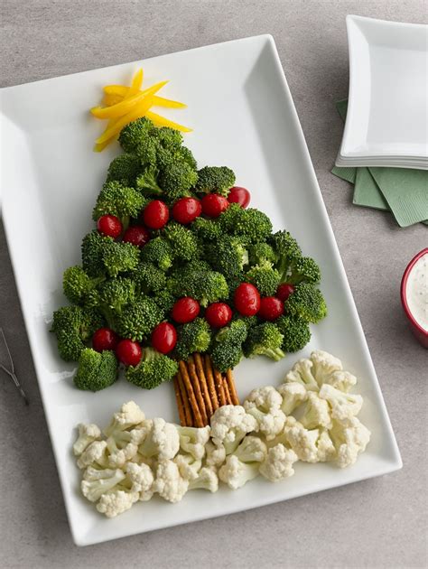 A Broccoli And Tomato Tree With A Pretzel Trunk And Cauliflower