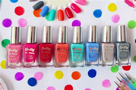 Barry M Gelly Hi Shine Nail Paint Ultimate Shine Collection Review Polka Spots And Freckle Dots