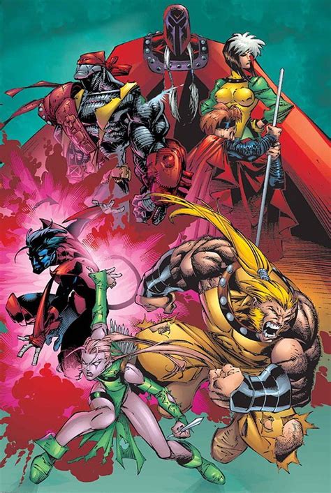 X Men Age Of Apocalypse By Adam Kubert Comic Books Art Comic Book