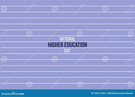 National Higher Education Day Typography Vector Background Stock
