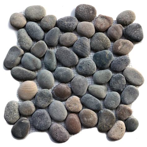 Solistone River Rock Baluran 12 In X 12 In X 127mm Natural Stone Pebble Mosaic Floor And Wall