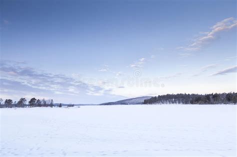 Frozen Lake In Inari Finland Stock Image Image Of Arctic Forest