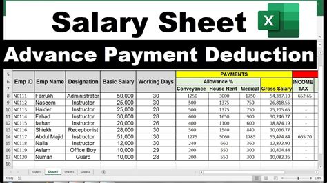 Salary Excel Template