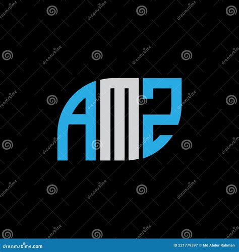 Amz Letter Logo Design On Black Backgroundamz Creative Initials Letter