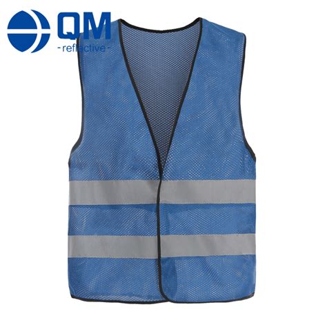 Find blue safety vest manufacturers from china. Blue Mesh Reflective Running Vest | Qiming Reflective Vest
