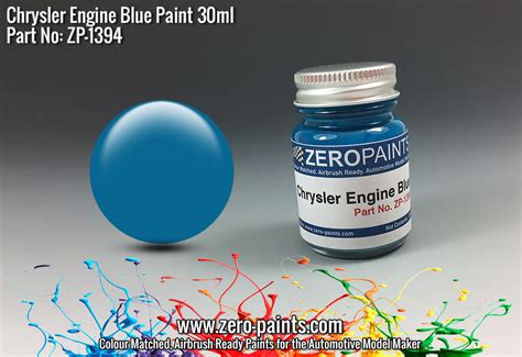 Chrysler Blue Engine Paint 30ml Zp 1394 Zero Paints