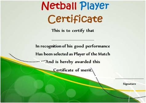 Player Of The Day Certificate Template 5 In 2020 Regarding Player Of