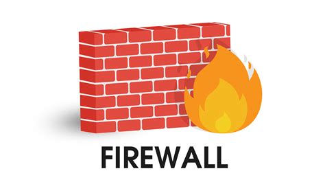Firewalls help monitor your system's communications between your network and the internet, to help detect, alert, and prevent intrusions and attacks. Network Firewall icon. Illustration Vector on white ...